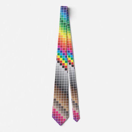 kleurenstalen regenboog stropdas (Voorkant)