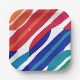 Kleurenstrengen Papieren Bordje