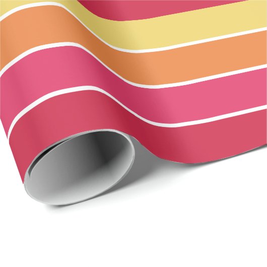 Kleurenstrepen Cadeaupapier (Rol Hoek)