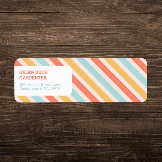 Kleurenstrepen Etiket