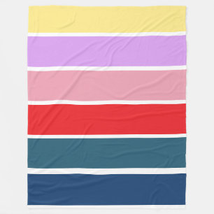 Kleurenstrepen Fleece Deken