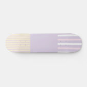 Kleurenstrepen - Pastel Roze, Geel en Paars Skateboard (Horizontaal)