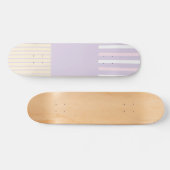 Kleurenstrepen - Pastel Roze, Geel en Paars Skateboard (Horizontaal)