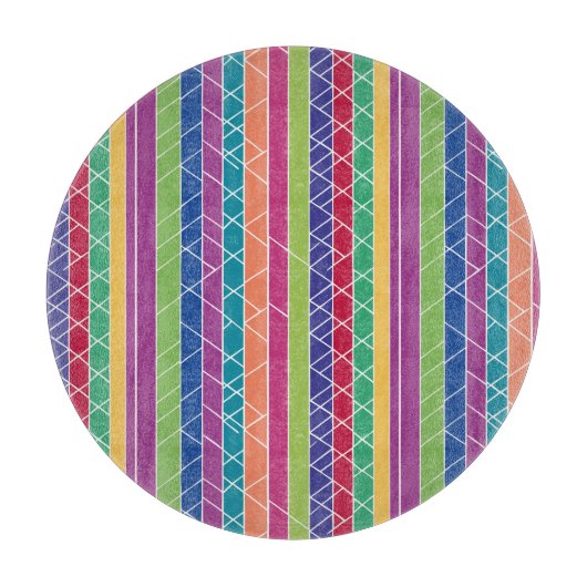 Kleurenstrepen Snijplank (Voorkant)