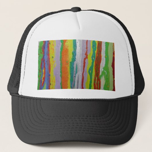 Kleurenstrepen Trucker Pet (Voorkant)