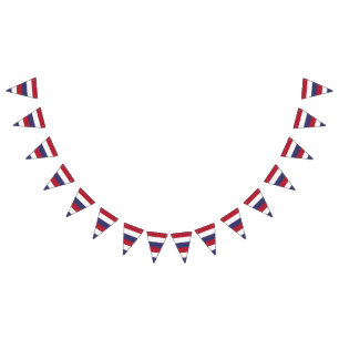 Kleurenstrepen van de vlag - Rood wit blauw Vlaggetjes