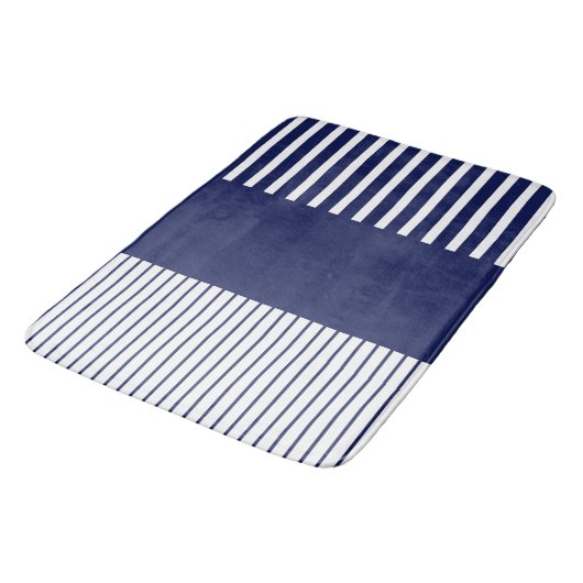 Kleurenstrepen voor Pop - blauw en wit Badmat (Gekanteld)