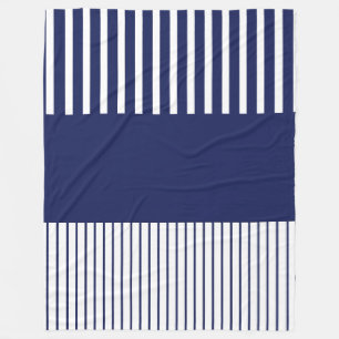 Kleurenstrepen voor Pop - blauw en wit Fleece Deken