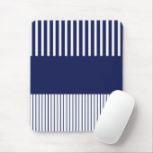 Kleurenstrepen voor Pop - blauw en wit Muismat (Met muis)