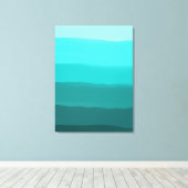 Kleurenstrips voor water- en hemelblauw canvas afdruk (Insitu (Houten vloer))