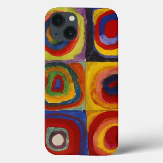 Kleurenstudie van vierkante cirkels iPad Air Case (Achterkant)