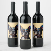 Kleurentheorie Frenchie Wijn Etiket (Flessen)