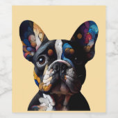 Kleurentheorie Frenchie Wijn Etiket (Enkel label)