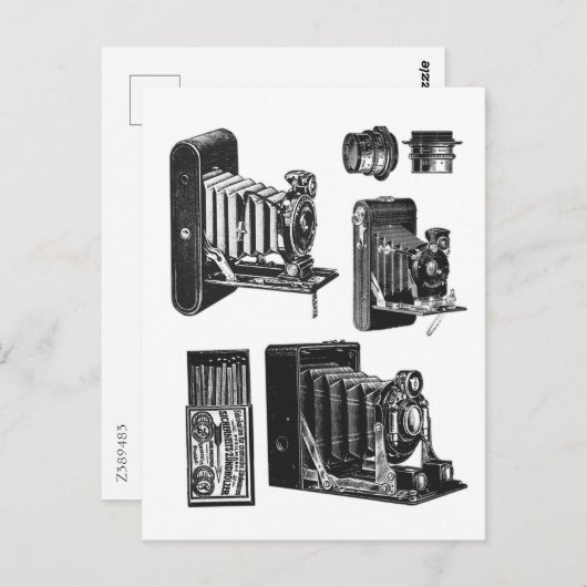 kleurenvellen Oude camera's Briefkaart (Voorkant / Achterkant)