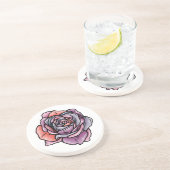 Kleurenventilator Roos Zandsteen Onderzetter (Zijkant)