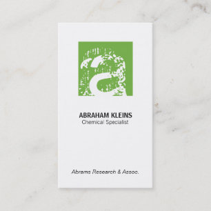 Kleurenvierkant monogram (groen) visitekaartje