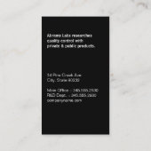 Kleurenvierkant monogram (zwart) visitekaartje (Achterkant)