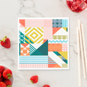 Kleurenvormig patroon servet