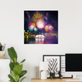 Kleurenvuurwerk Poster (Thuiskantoor)
