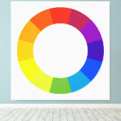 kleurenwiel canvas afdruk (Insitu (Houten vloer))