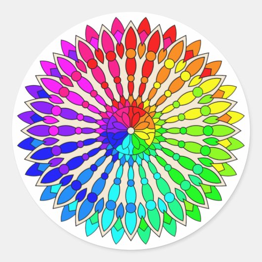 Kleurenwiel™ Classic Round Sticker (Voorkant)
