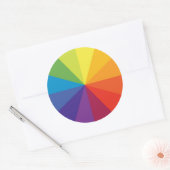 Kleurenwiel Ronde Sticker (Envelop)