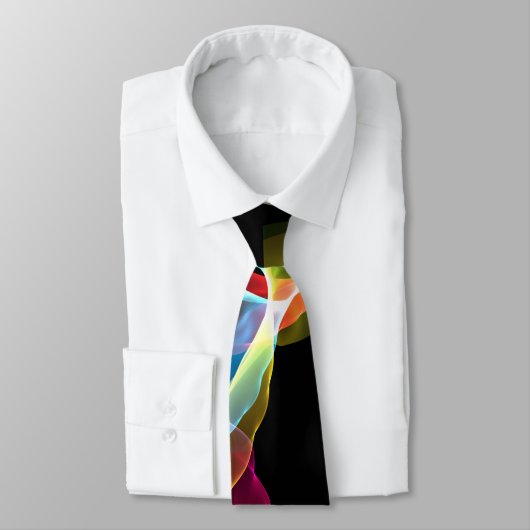Kleurenwisselaar Abstract op zwarte Stropdas (Gebonden)