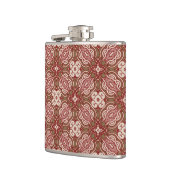 Kleurere achtergrond van het retropatroon 4 heupfles (Links)