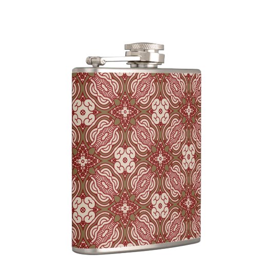 Kleurere achtergrond van het retropatroon 4 heupfles (Rechts)