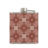 Kleurere achtergrond van het retropatroon 4 heupfles (Achterkant)