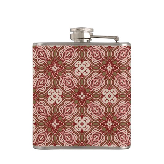 Kleurere achtergrond van het retropatroon 4 heupfles (Achterkant)