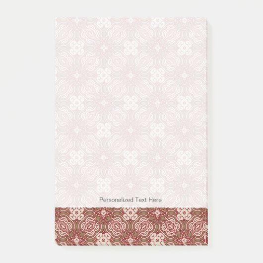 Kleurere achtergrond van het retropatroon 4 post-it® notes (Voorkant)