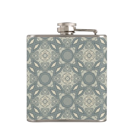 Kleurere achtergrond van het retropatroon 5 heupfles (Achterkant)