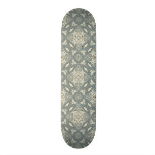 Kleurere achtergrond van het retropatroon 5 skateboard