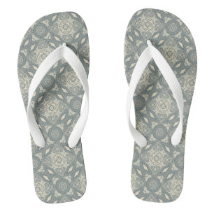 Kleurere achtergrond van het retropatroon 5 teenslippers