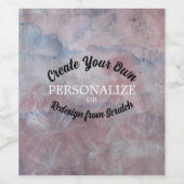 Kleurere beschadigde papieren achtergrond - Roze Wijn Etiket (Enkel label)