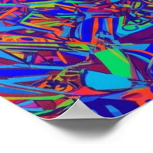 kleurexplosie van volledig Lijst Poster (Hoek)