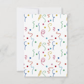 Kleurfeestconfetti aangepaste naam bedankkaart (Achterkant)