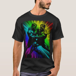 Kleurflits Jaren 50 Berlijn Homoseksuele Worstelaa T-shirt