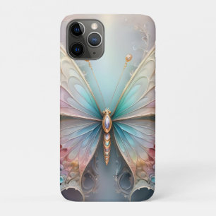 Kleurfluisteringen: Pastelkleur Fractale Vlinderdr iPhone 11 Pro Hoesje