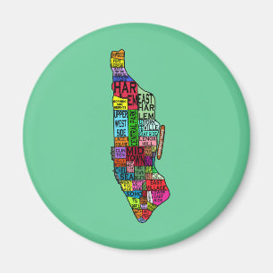Kleurgecodeerde Manhattan NYC-overhemden, hoodies Magneet