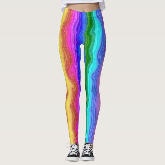 Kleurgolven Leggings (Voorkant)