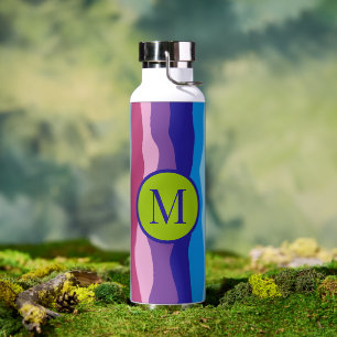 Kleurgolven met monogram waterfles