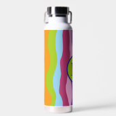 Kleurgolven met monogram waterfles (Voorkant)