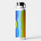 Kleurgolven met monogram waterfles (Achterkant)