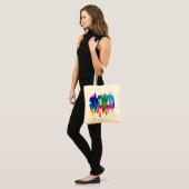 Kleurgolven Tote Bag (Voorkant (model))