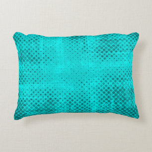 Kleurgrijpturquoise achtergrond. Halftone elemen Accent Kussen