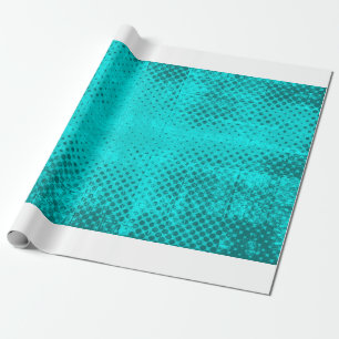 Kleurgrijpturquoise achtergrond. Halftone elemen Cadeaupapier
