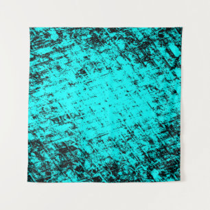 Kleurgrijpturquoise achtergrond. Halftone elemen Wandkleed