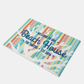 Kleurhuis Koraalband deurmat (Schuin)